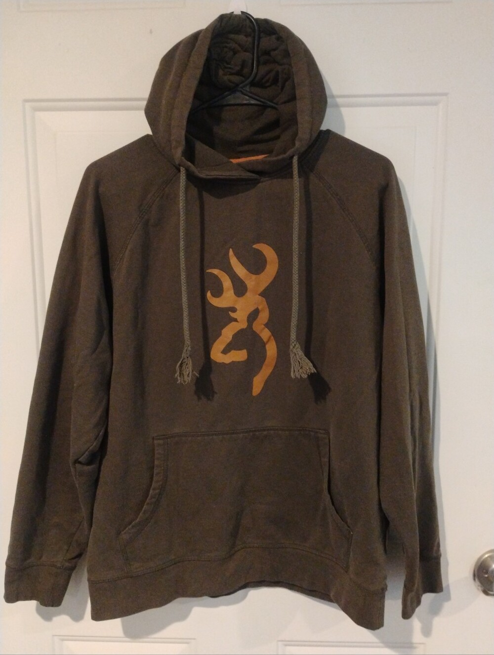 Browning Buckmark Hoodie Brown Pullover Sweatshirt - Medium